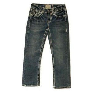 LA Idol Jean Capris with White Stitching